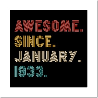 Awesome Since 1933 birthday Posters and Art